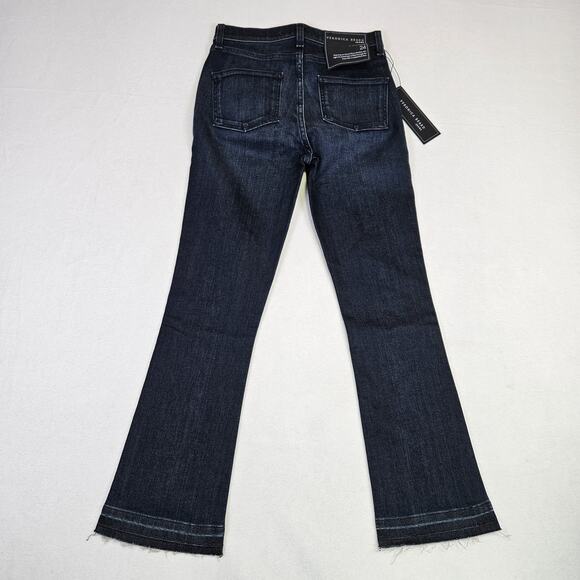 Veronica Beard Women 24 Carly 11" Kick Flare Jean Dark Wash Blue Modern Designer - Picture 9 of 16